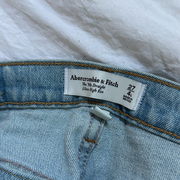 Abercrombie & Fitch 90’s high rise straight jeans 27Long - Picture 6 of 6